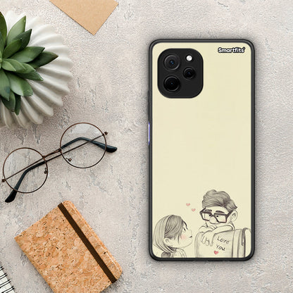 Θήκη Huawei Nova Y61 Carl And Ellie από τη Smartfits με σχέδιο στο πίσω μέρος και μαύρο περίβλημα | Huawei Nova Y61 Carl And Ellie Case with Colorful Back and Black Bezels