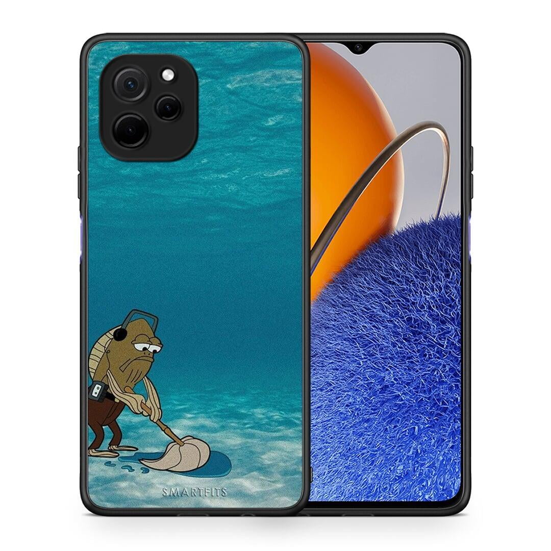 Θήκη Huawei Nova Y61 Clean The Ocean από τη Smartfits με σχέδιο στο πίσω μέρος και μαύρο περίβλημα | Huawei Nova Y61 Clean The Ocean Case with Colorful Back and Black Bezels