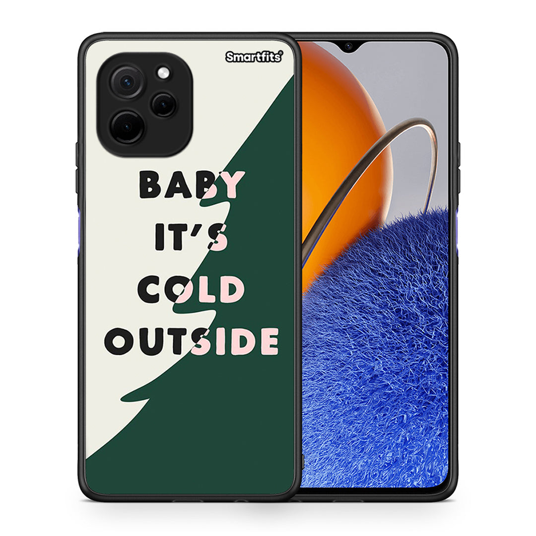 Θήκη Huawei Nova Y61 Cold Outside από τη Smartfits με σχέδιο στο πίσω μέρος και μαύρο περίβλημα | Huawei Nova Y61 Cold Outside Case with Colorful Back and Black Bezels