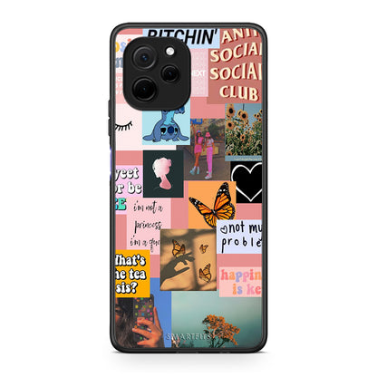 Θήκη Huawei Nova Y61 Collage Bitchin από τη Smartfits με σχέδιο στο πίσω μέρος και μαύρο περίβλημα | Huawei Nova Y61 Collage Bitchin Case with Colorful Back and Black Bezels