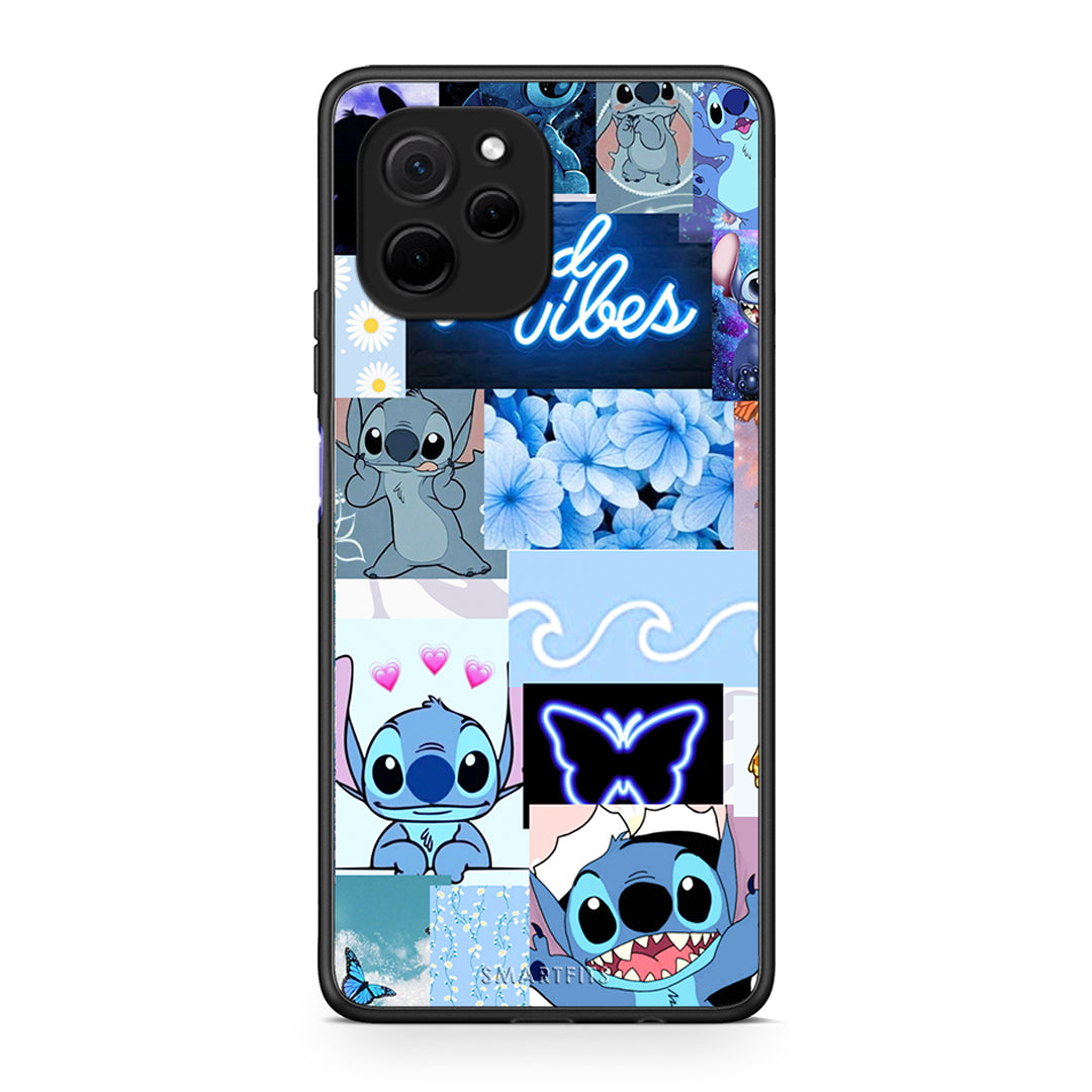 Θήκη Huawei Nova Y61 Collage Good Vibes από τη Smartfits με σχέδιο στο πίσω μέρος και μαύρο περίβλημα | Huawei Nova Y61 Collage Good Vibes Case with Colorful Back and Black Bezels