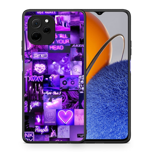 Θήκη Huawei Nova Y61 Collage Stay Wild από τη Smartfits με σχέδιο στο πίσω μέρος και μαύρο περίβλημα | Huawei Nova Y61 Collage Stay Wild Case with Colorful Back and Black Bezels