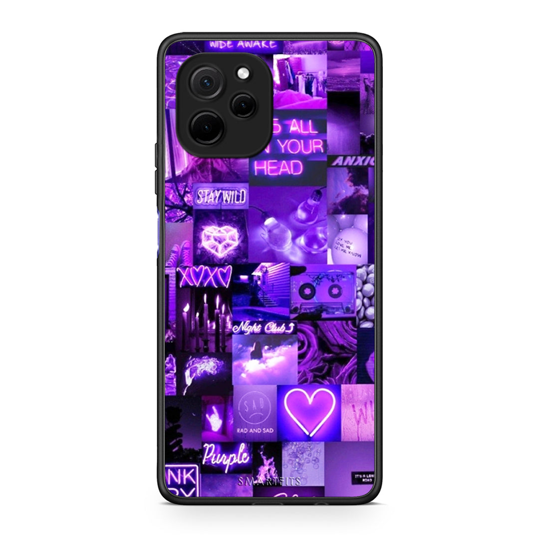Θήκη Huawei Nova Y61 Collage Stay Wild από τη Smartfits με σχέδιο στο πίσω μέρος και μαύρο περίβλημα | Huawei Nova Y61 Collage Stay Wild Case with Colorful Back and Black Bezels