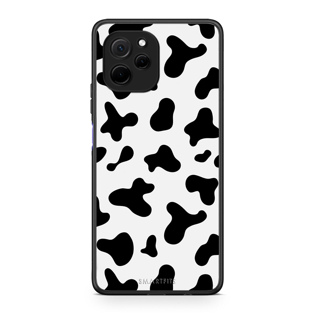 Θήκη Huawei Nova Y61 Cow Print από τη Smartfits με σχέδιο στο πίσω μέρος και μαύρο περίβλημα | Huawei Nova Y61 Cow Print Case with Colorful Back and Black Bezels