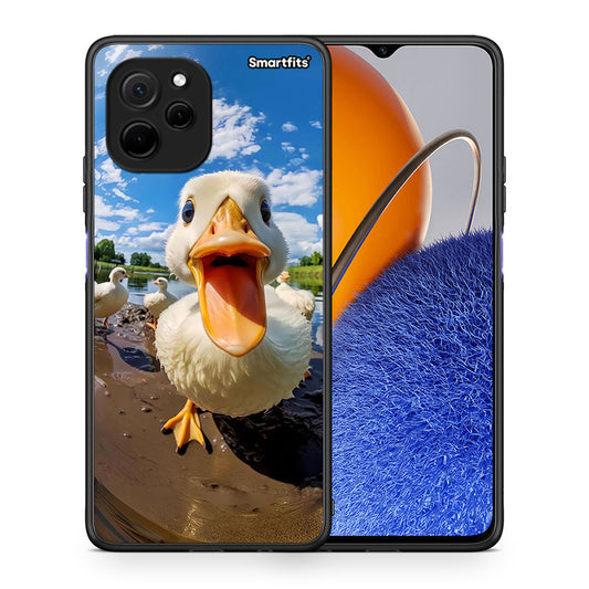 Θήκη Huawei Nova Y61 Duck Face από τη Smartfits με σχέδιο στο πίσω μέρος και μαύρο περίβλημα | Huawei Nova Y61 Duck Face Case with Colorful Back and Black Bezels