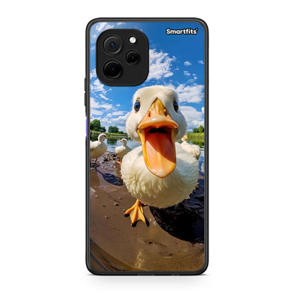 Θήκη Huawei Nova Y61 Duck Face από τη Smartfits με σχέδιο στο πίσω μέρος και μαύρο περίβλημα | Huawei Nova Y61 Duck Face Case with Colorful Back and Black Bezels