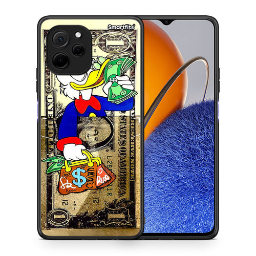 Θήκη Huawei Nova Y61 Duck Money από τη Smartfits με σχέδιο στο πίσω μέρος και μαύρο περίβλημα | Huawei Nova Y61 Duck Money Case with Colorful Back and Black Bezels