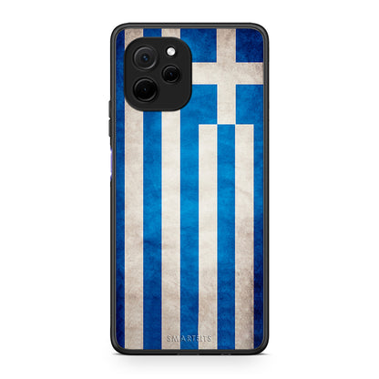 Θήκη Huawei Nova Y61 Flag Greek από τη Smartfits με σχέδιο στο πίσω μέρος και μαύρο περίβλημα | Huawei Nova Y61 Flag Greek Case with Colorful Back and Black Bezels