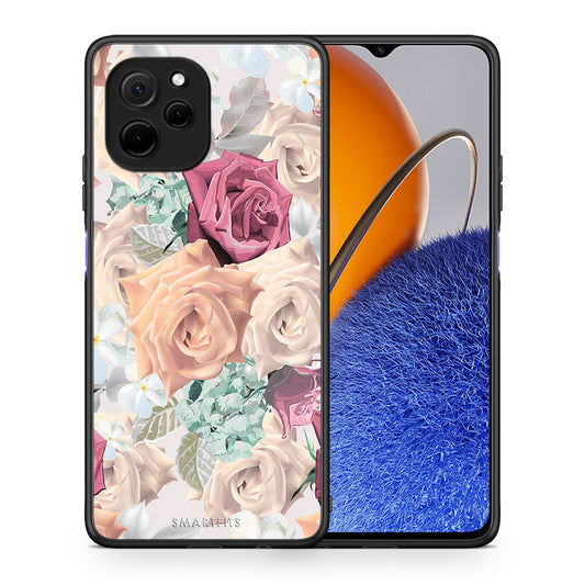 Θήκη Huawei Nova Y61 Floral Bouquet από τη Smartfits με σχέδιο στο πίσω μέρος και μαύρο περίβλημα | Huawei Nova Y61 Floral Bouquet Case with Colorful Back and Black Bezels