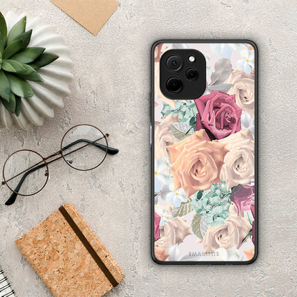 Θήκη Huawei Nova Y61 Floral Bouquet από τη Smartfits με σχέδιο στο πίσω μέρος και μαύρο περίβλημα | Huawei Nova Y61 Floral Bouquet Case with Colorful Back and Black Bezels