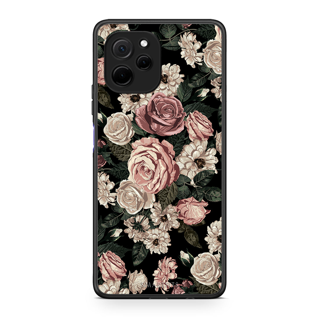 Θήκη Huawei Nova Y61 Flower Wild Roses από τη Smartfits με σχέδιο στο πίσω μέρος και μαύρο περίβλημα | Huawei Nova Y61 Flower Wild Roses Case with Colorful Back and Black Bezels