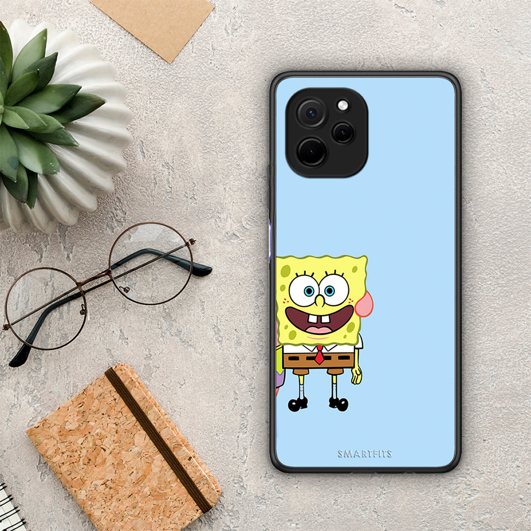 Θήκη Huawei Nova Y61 Friends Bob από τη Smartfits με σχέδιο στο πίσω μέρος και μαύρο περίβλημα | Huawei Nova Y61 Friends Bob Case with Colorful Back and Black Bezels