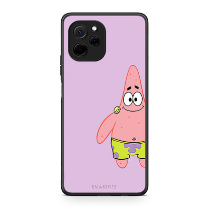 Θήκη Huawei Nova Y61 Friends Patrick από τη Smartfits με σχέδιο στο πίσω μέρος και μαύρο περίβλημα | Huawei Nova Y61 Friends Patrick Case with Colorful Back and Black Bezels