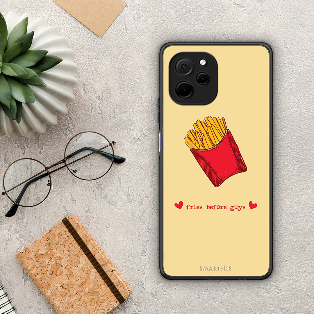 Θήκη Huawei Nova Y61 Fries Before Guys από τη Smartfits με σχέδιο στο πίσω μέρος και μαύρο περίβλημα | Huawei Nova Y61 Fries Before Guys Case with Colorful Back and Black Bezels