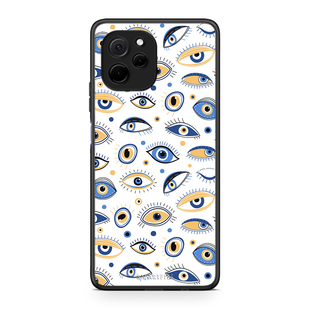 Θήκη Huawei Nova Y61 Ftou Ftou από τη Smartfits με σχέδιο στο πίσω μέρος και μαύρο περίβλημα | Huawei Nova Y61 Ftou Ftou Case with Colorful Back and Black Bezels