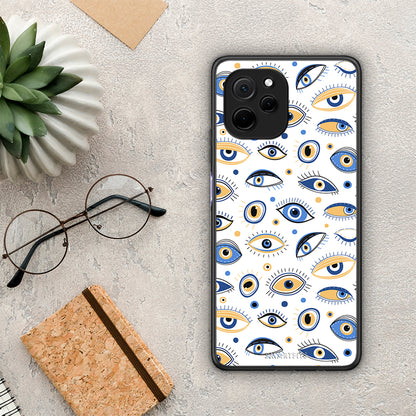 Θήκη Huawei Nova Y61 Ftou Ftou από τη Smartfits με σχέδιο στο πίσω μέρος και μαύρο περίβλημα | Huawei Nova Y61 Ftou Ftou Case with Colorful Back and Black Bezels