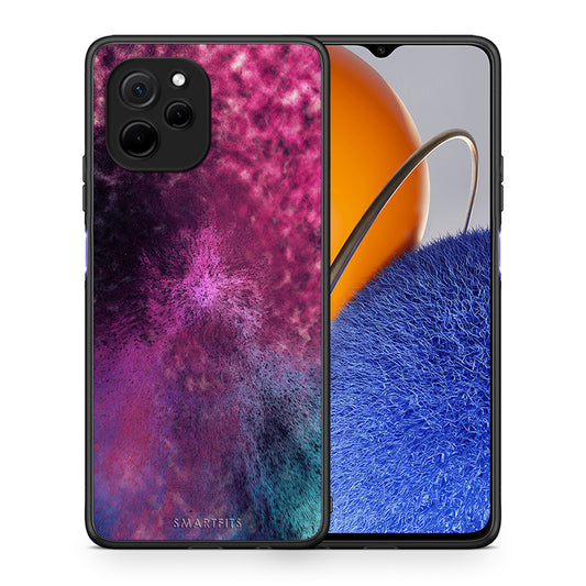 Θήκη Huawei Nova Y61 Galactic Aurora από τη Smartfits με σχέδιο στο πίσω μέρος και μαύρο περίβλημα | Huawei Nova Y61 Galactic Aurora Case with Colorful Back and Black Bezels