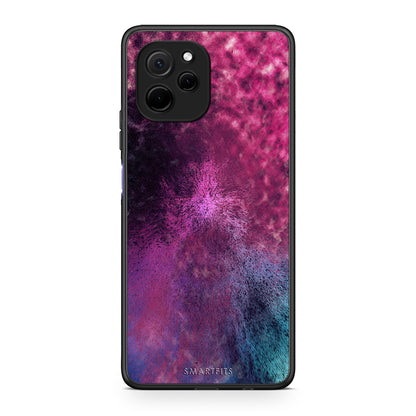 Θήκη Huawei Nova Y61 Galactic Aurora από τη Smartfits με σχέδιο στο πίσω μέρος και μαύρο περίβλημα | Huawei Nova Y61 Galactic Aurora Case with Colorful Back and Black Bezels