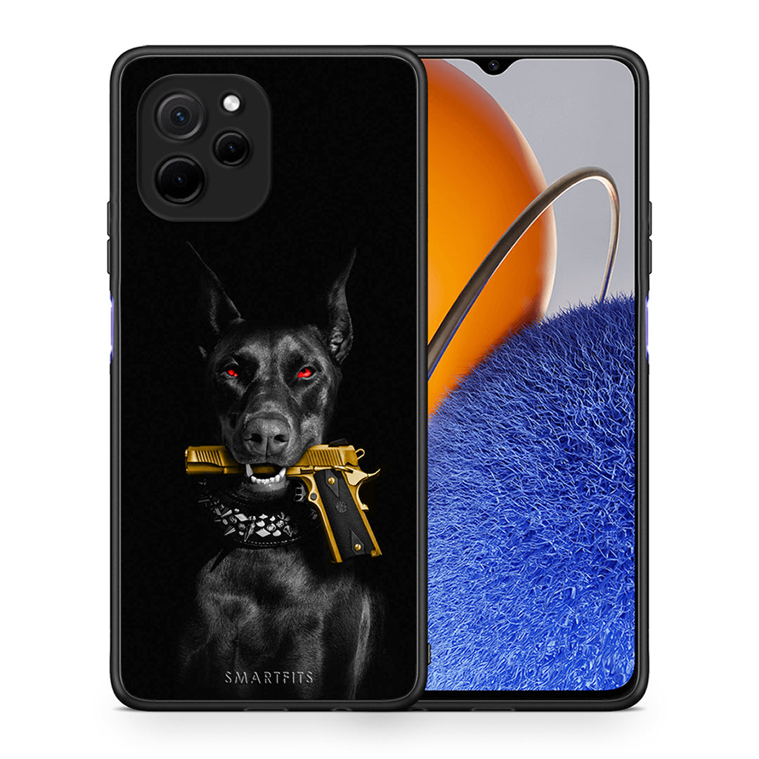 Θήκη Huawei Nova Y61 Golden Gun από τη Smartfits με σχέδιο στο πίσω μέρος και μαύρο περίβλημα | Huawei Nova Y61 Golden Gun Case with Colorful Back and Black Bezels