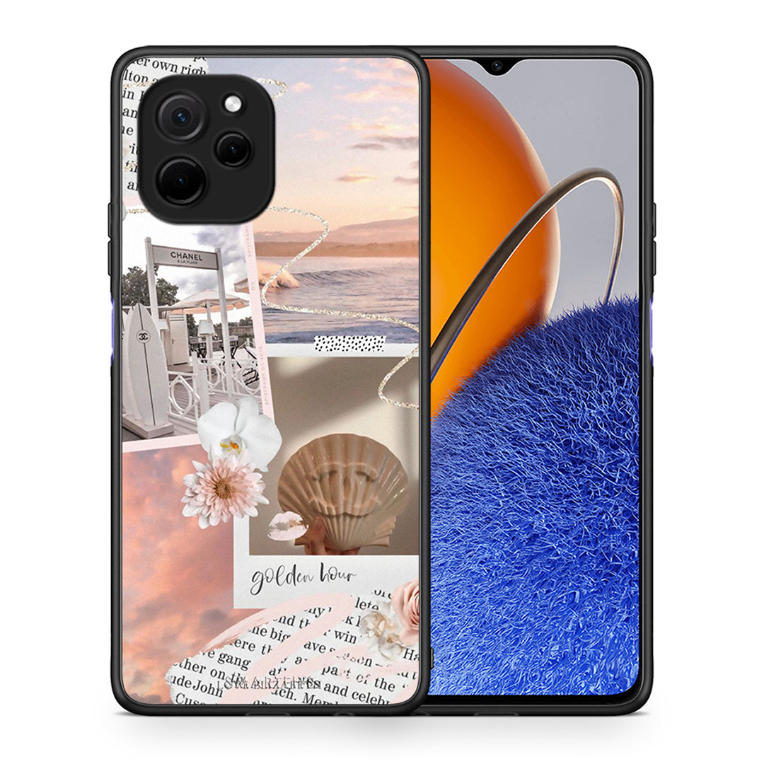 Θήκη Huawei Nova Y61 Golden Hour από τη Smartfits με σχέδιο στο πίσω μέρος και μαύρο περίβλημα | Huawei Nova Y61 Golden Hour Case with Colorful Back and Black Bezels