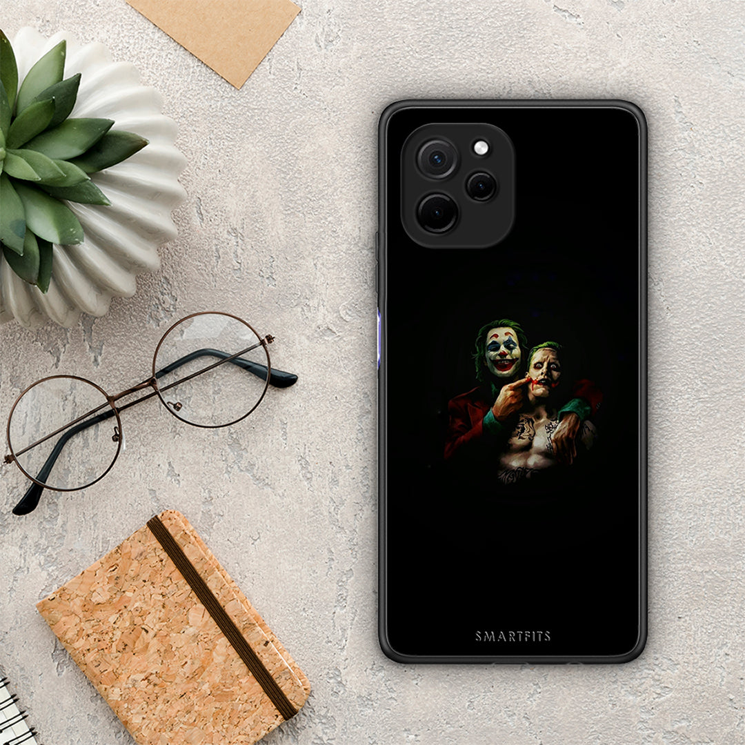 Θήκη Huawei Nova Y61 Hero Clown από τη Smartfits με σχέδιο στο πίσω μέρος και μαύρο περίβλημα | Huawei Nova Y61 Hero Clown Case with Colorful Back and Black Bezels