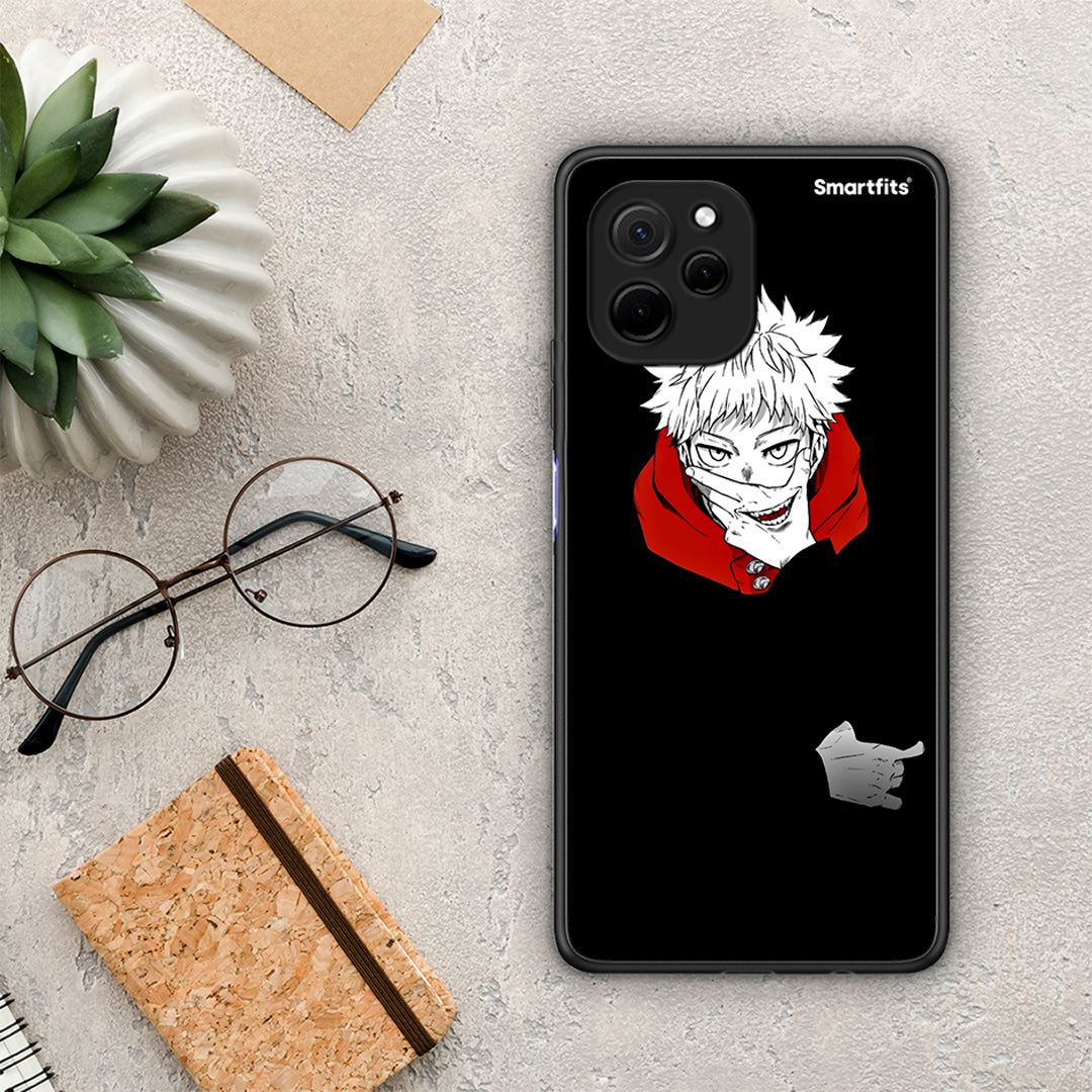 Θήκη Huawei Nova Y61 Itadori Anime από τη Smartfits με σχέδιο στο πίσω μέρος και μαύρο περίβλημα | Huawei Nova Y61 Itadori Anime Case with Colorful Back and Black Bezels