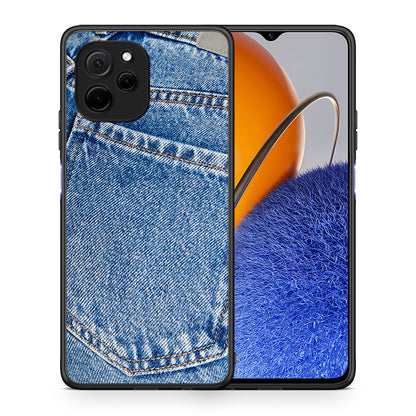 Θήκη Huawei Nova Y61 Jeans Pocket από τη Smartfits με σχέδιο στο πίσω μέρος και μαύρο περίβλημα | Huawei Nova Y61 Jeans Pocket Case with Colorful Back and Black Bezels