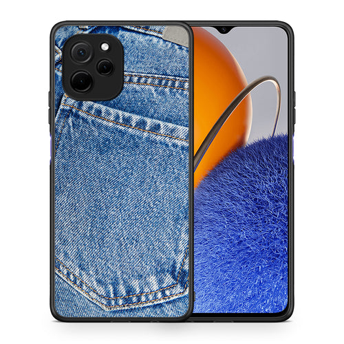 Θήκη Huawei Nova Y61 Jeans Pocket από τη Smartfits με σχέδιο στο πίσω μέρος και μαύρο περίβλημα | Huawei Nova Y61 Jeans Pocket Case with Colorful Back and Black Bezels
