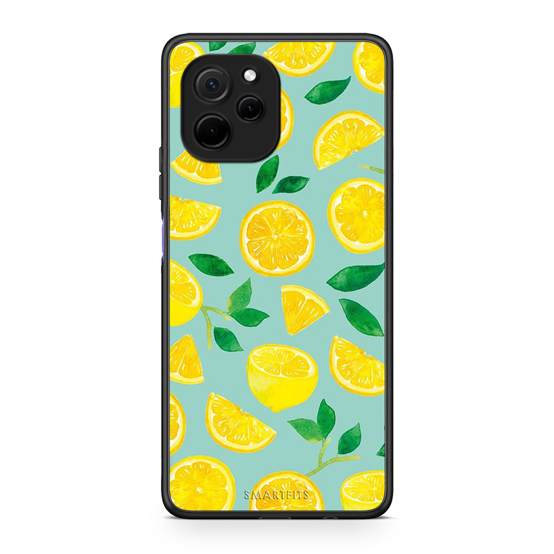 Θήκη Huawei Nova Y61 Lemons από τη Smartfits με σχέδιο στο πίσω μέρος και μαύρο περίβλημα | Huawei Nova Y61 Lemons Case with Colorful Back and Black Bezels