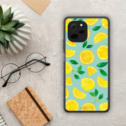 Θήκη Huawei Nova Y61 Lemons από τη Smartfits με σχέδιο στο πίσω μέρος και μαύρο περίβλημα | Huawei Nova Y61 Lemons Case with Colorful Back and Black Bezels