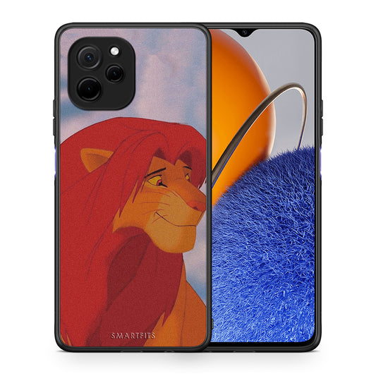 Θήκη Huawei Nova Y61 Lion Love 1 από τη Smartfits με σχέδιο στο πίσω μέρος και μαύρο περίβλημα | Huawei Nova Y61 Lion Love 1 Case with Colorful Back and Black Bezels