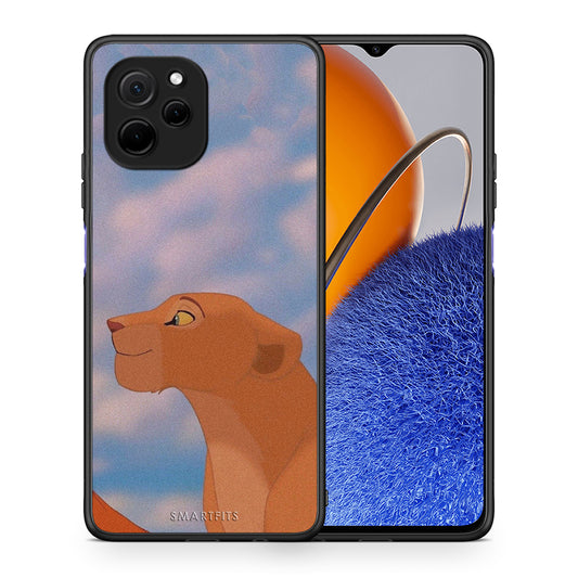 Θήκη Huawei Nova Y61 Lion Love 2 από τη Smartfits με σχέδιο στο πίσω μέρος και μαύρο περίβλημα | Huawei Nova Y61 Lion Love 2 Case with Colorful Back and Black Bezels