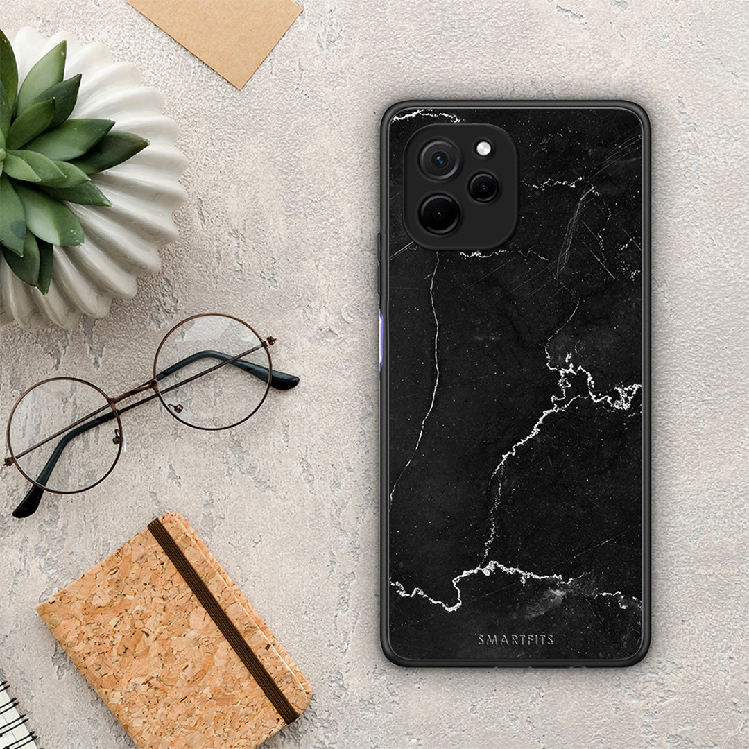 Θήκη Huawei Nova Y61 Marble Black από τη Smartfits με σχέδιο στο πίσω μέρος και μαύρο περίβλημα | Huawei Nova Y61 Marble Black Case with Colorful Back and Black Bezels