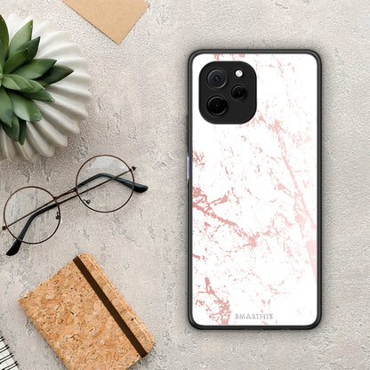 Θήκη Huawei Nova Y61 Marble Pink Splash από τη Smartfits με σχέδιο στο πίσω μέρος και μαύρο περίβλημα | Huawei Nova Y61 Marble Pink Splash Case with Colorful Back and Black Bezels