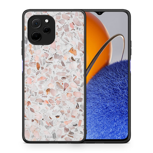 Θήκη Huawei Nova Y61 Marble Terrazzo από τη Smartfits με σχέδιο στο πίσω μέρος και μαύρο περίβλημα | Huawei Nova Y61 Marble Terrazzo Case with Colorful Back and Black Bezels