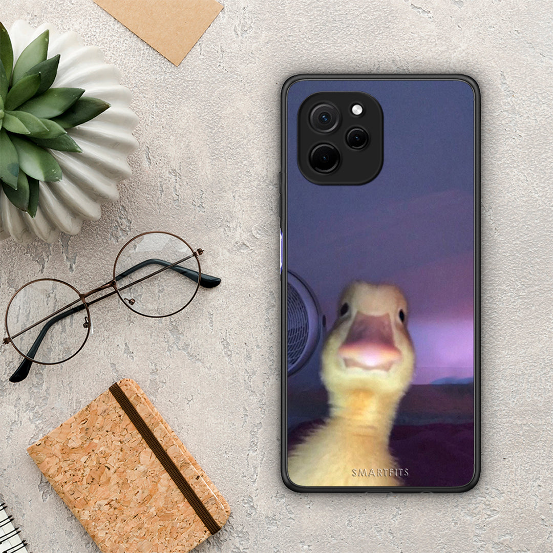 Θήκη Huawei Nova Y61 Meme Duck από τη Smartfits με σχέδιο στο πίσω μέρος και μαύρο περίβλημα | Huawei Nova Y61 Meme Duck Case with Colorful Back and Black Bezels