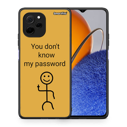 Θήκη Huawei Nova Y61 My Password από τη Smartfits με σχέδιο στο πίσω μέρος και μαύρο περίβλημα | Huawei Nova Y61 My Password Case with Colorful Back and Black Bezels