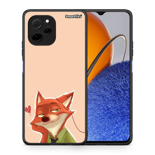 Θήκη Huawei Nova Y61 Nick Wilde And Judy Hopps Love 1 από τη Smartfits με σχέδιο στο πίσω μέρος και μαύρο περίβλημα | Huawei Nova Y61 Nick Wilde And Judy Hopps Love 1 Case with Colorful Back and Black Bezels