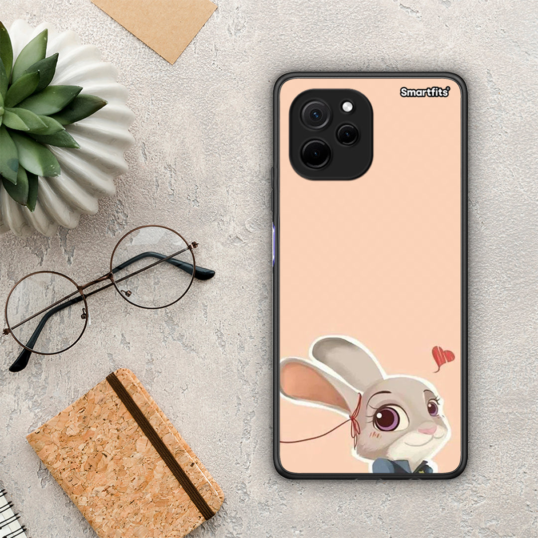 Θήκη Huawei Nova Y61 Nick Wilde And Judy Hopps Love 2 από τη Smartfits με σχέδιο στο πίσω μέρος και μαύρο περίβλημα | Huawei Nova Y61 Nick Wilde And Judy Hopps Love 2 Case with Colorful Back and Black Bezels