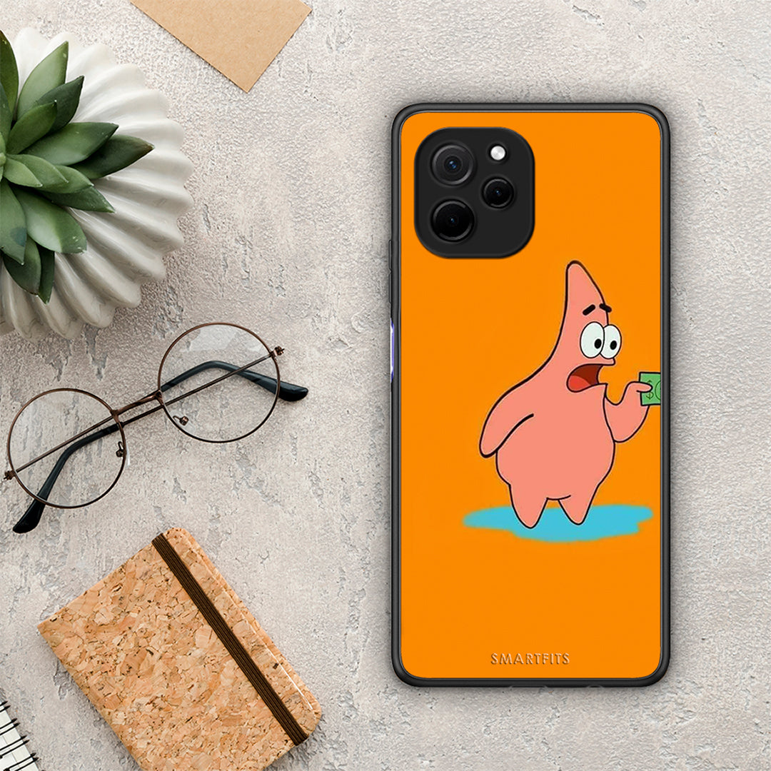 Θήκη Huawei Nova Y61 No Money 1 από τη Smartfits με σχέδιο στο πίσω μέρος και μαύρο περίβλημα | Huawei Nova Y61 No Money 1 Case with Colorful Back and Black Bezels