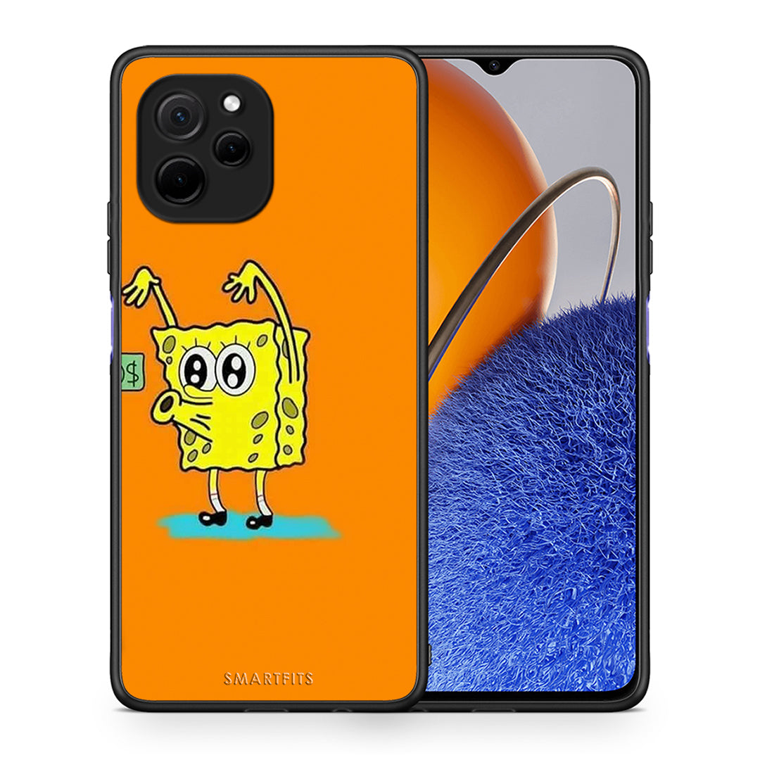 Θήκη Huawei Nova Y61 No Money 2 από τη Smartfits με σχέδιο στο πίσω μέρος και μαύρο περίβλημα | Huawei Nova Y61 No Money 2 Case with Colorful Back and Black Bezels