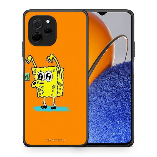 Θήκη Huawei Nova Y61 No Money 2 από τη Smartfits με σχέδιο στο πίσω μέρος και μαύρο περίβλημα | Huawei Nova Y61 No Money 2 Case with Colorful Back and Black Bezels
