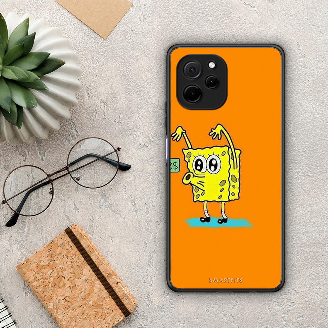 Θήκη Huawei Nova Y61 No Money 2 από τη Smartfits με σχέδιο στο πίσω μέρος και μαύρο περίβλημα | Huawei Nova Y61 No Money 2 Case with Colorful Back and Black Bezels
