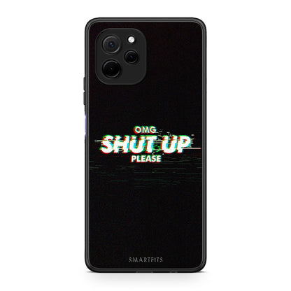 Θήκη Huawei Nova Y61 OMG ShutUp από τη Smartfits με σχέδιο στο πίσω μέρος και μαύρο περίβλημα | Huawei Nova Y61 OMG ShutUp Case with Colorful Back and Black Bezels
