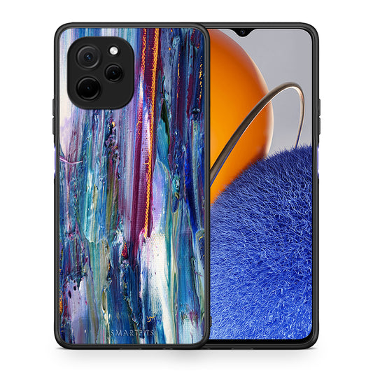 Θήκη Huawei Nova Y61 Paint Winter από τη Smartfits με σχέδιο στο πίσω μέρος και μαύρο περίβλημα | Huawei Nova Y61 Paint Winter Case with Colorful Back and Black Bezels