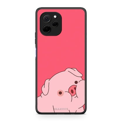 Θήκη Huawei Nova Y61 Pig Love 1 από τη Smartfits με σχέδιο στο πίσω μέρος και μαύρο περίβλημα | Huawei Nova Y61 Pig Love 1 Case with Colorful Back and Black Bezels
