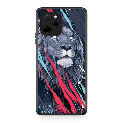 Θήκη Huawei Nova Y61 PopArt Lion Designer από τη Smartfits με σχέδιο στο πίσω μέρος και μαύρο περίβλημα | Huawei Nova Y61 PopArt Lion Designer Case with Colorful Back and Black Bezels