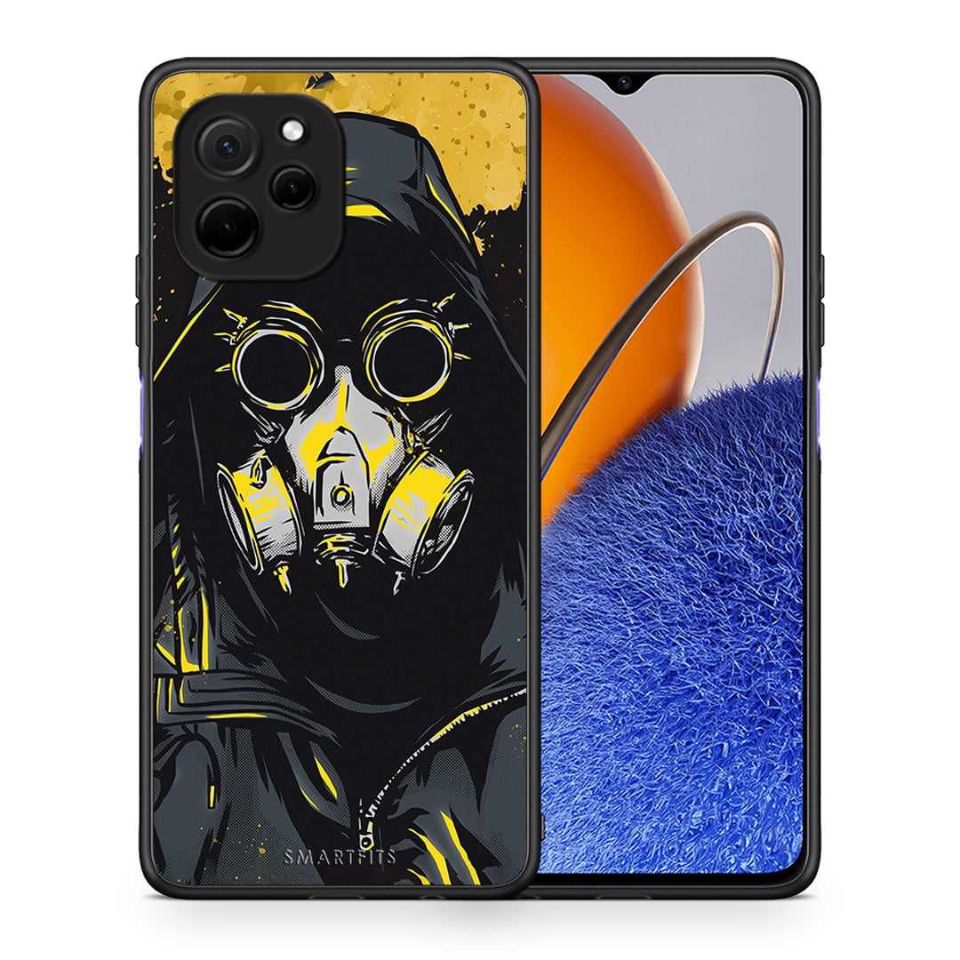 Θήκη Huawei Nova Y61 PopArt Mask από τη Smartfits με σχέδιο στο πίσω μέρος και μαύρο περίβλημα | Huawei Nova Y61 PopArt Mask Case with Colorful Back and Black Bezels