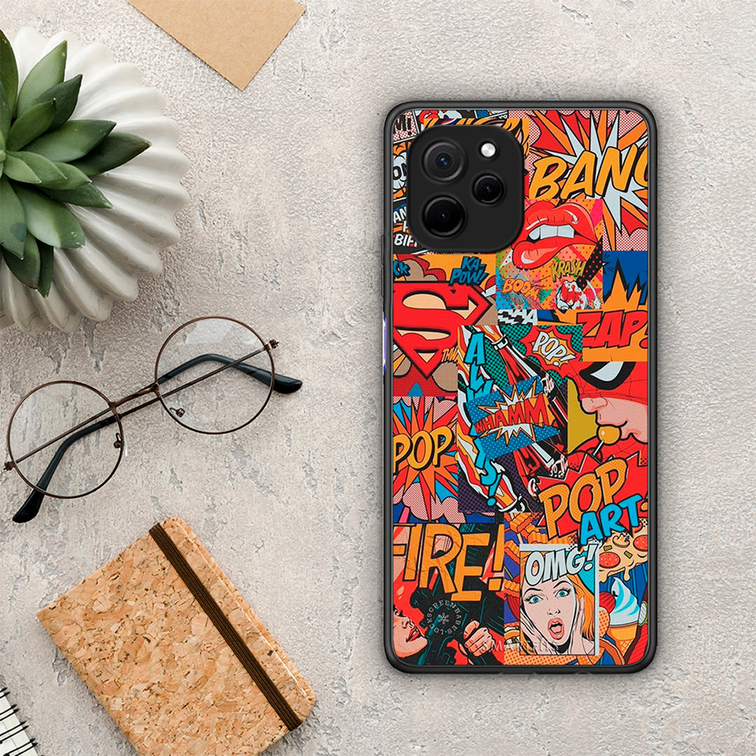 Θήκη Huawei Nova Y61 PopArt OMG από τη Smartfits με σχέδιο στο πίσω μέρος και μαύρο περίβλημα | Huawei Nova Y61 PopArt OMG Case with Colorful Back and Black Bezels
