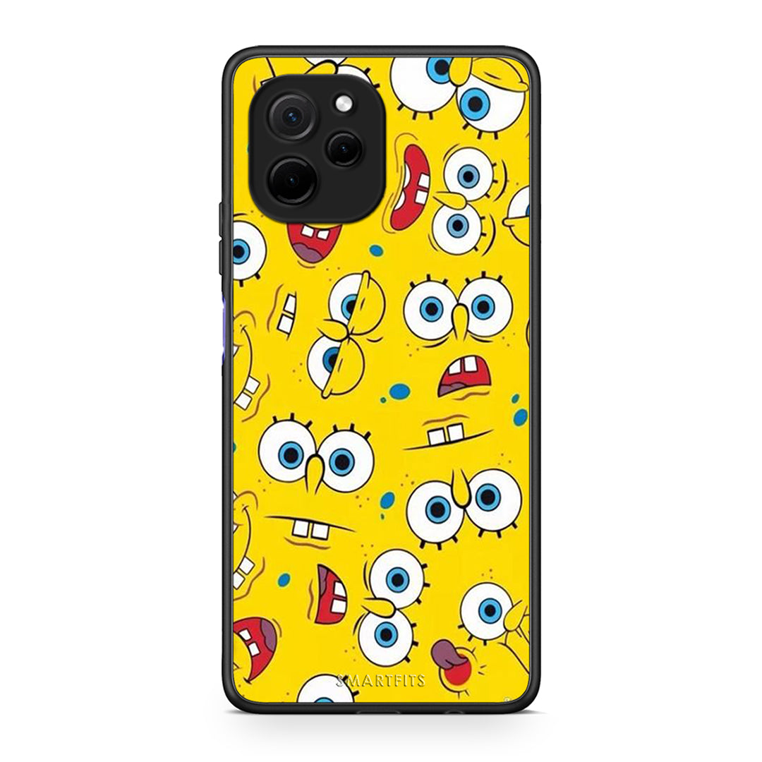 Θήκη Huawei Nova Y61 PopArt Sponge από τη Smartfits με σχέδιο στο πίσω μέρος και μαύρο περίβλημα | Huawei Nova Y61 PopArt Sponge Case with Colorful Back and Black Bezels